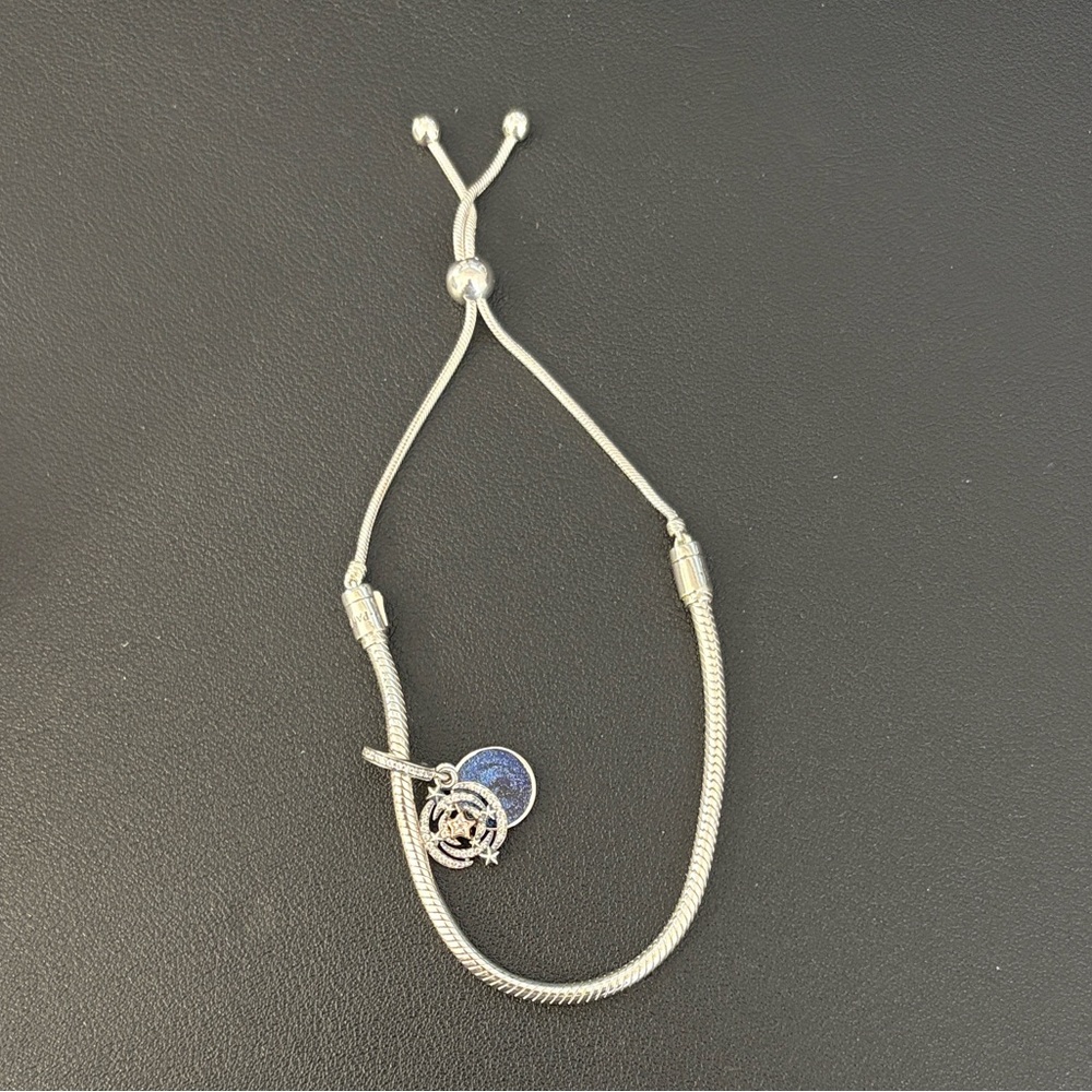 Pandora Silver Bracelet with Rose Charm